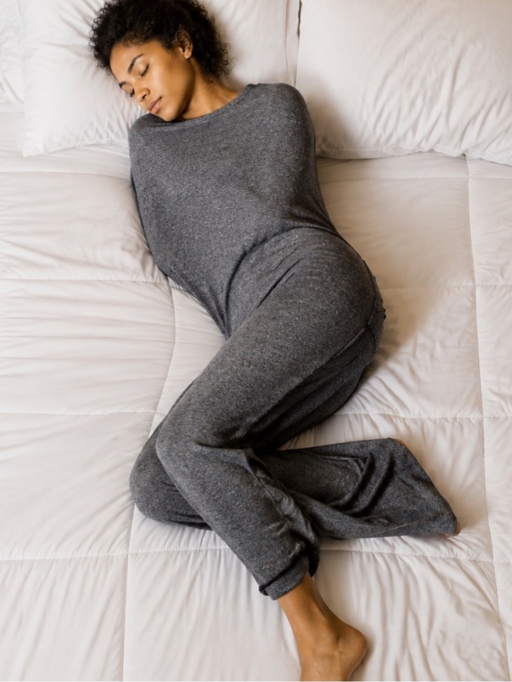 Hug Sleep • Graphite Grey Adult Swaddle Sleep Nap Pod Sack. Size L